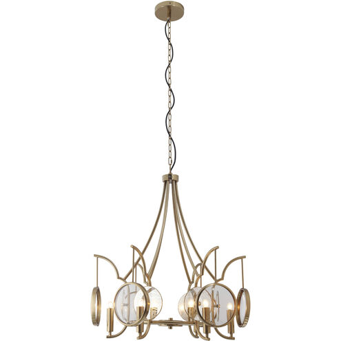 Into Focus 6 Light 32 inch Artisan Brass Chandelier Ceiling Light